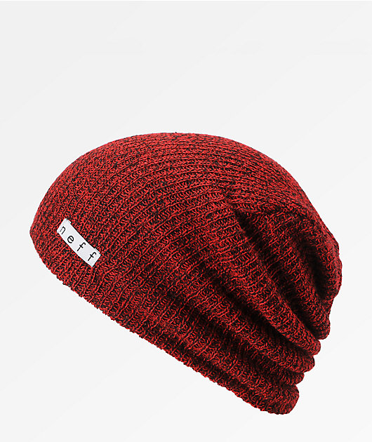 Neff Daily Heather Red & Black Beanie