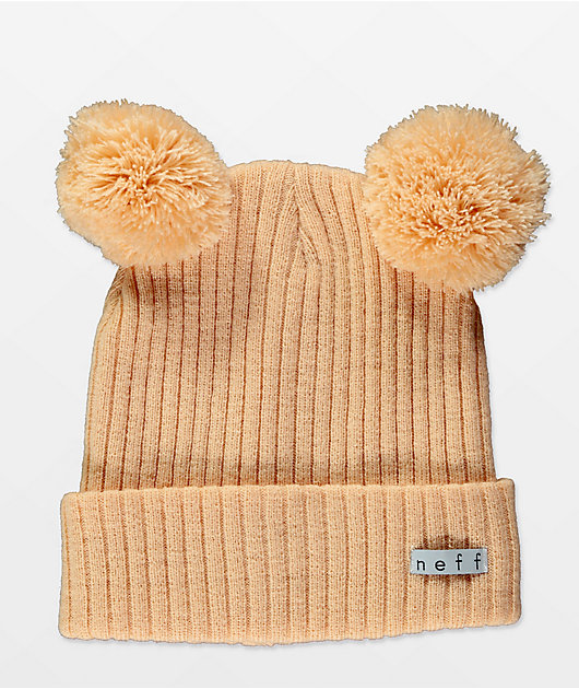 Neff Double Pom gorro durazno