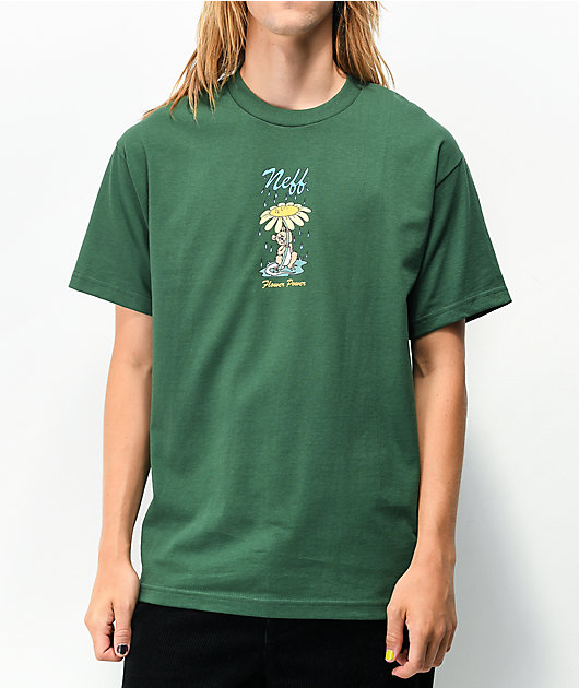 Neff Flower Power camiseta verde