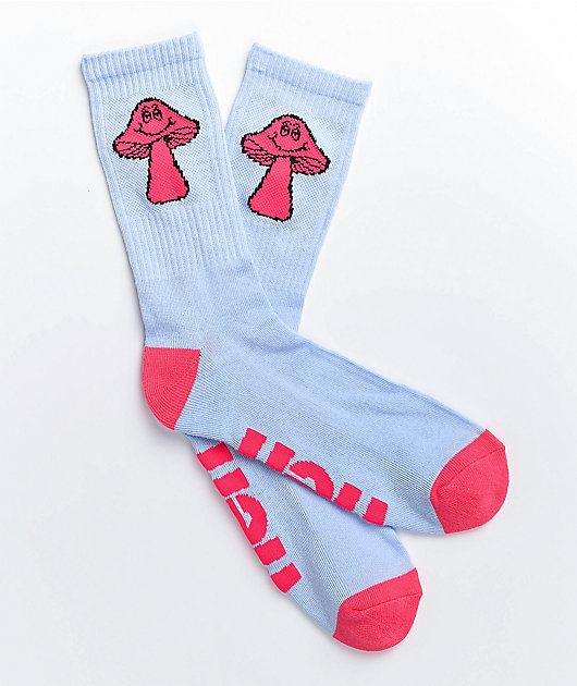 Neff Fun Guy Light Blue & Pink Crew Socks