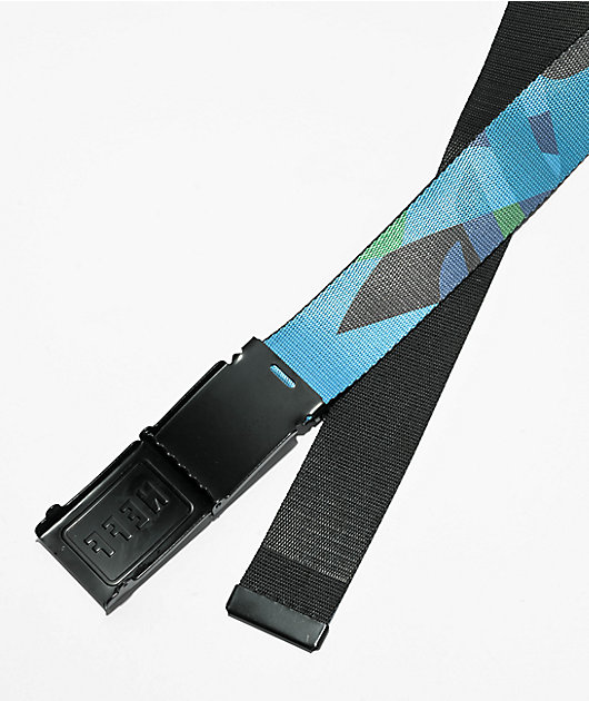 Neff Grady Blue & Green Web Belt | Zumiez
