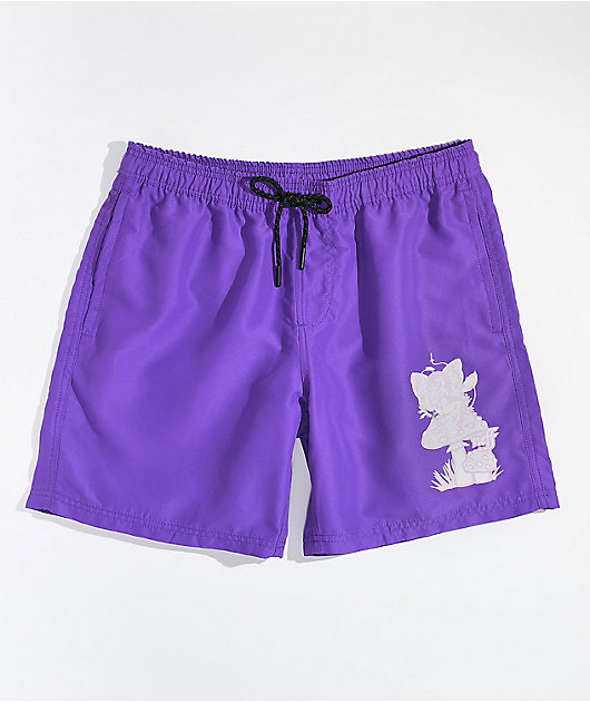 Neff Hot Tub Ground Up shorts de baño morados