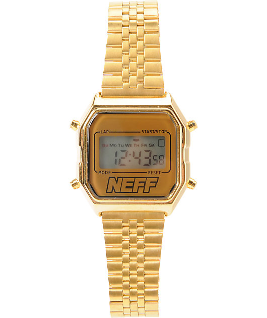 neff gold watch