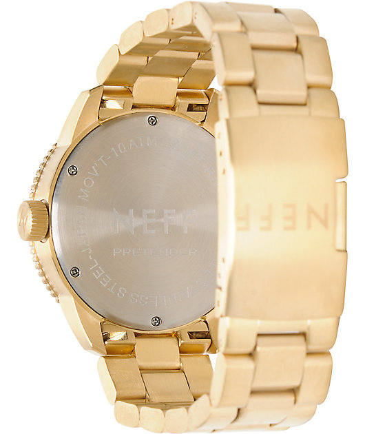 neff gold watch