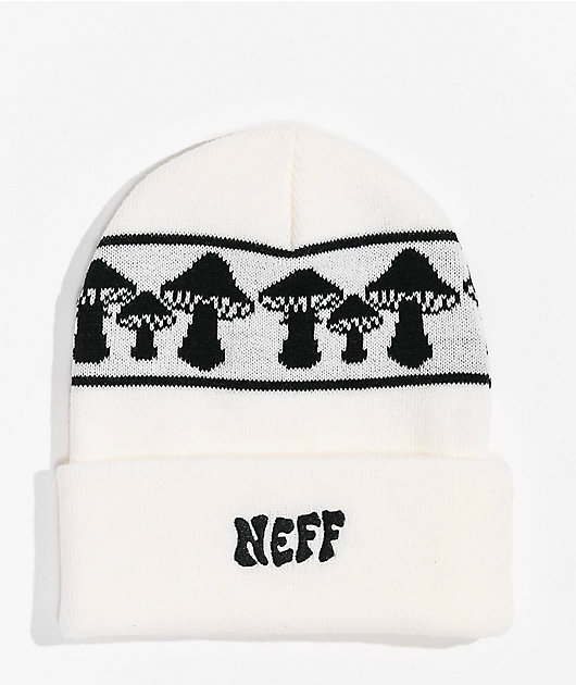 Neff Shroom Lineup gorro blanco y negro