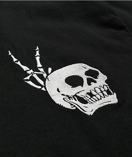 Neon Riot Kids Bunny Skull Black T-Shirt
