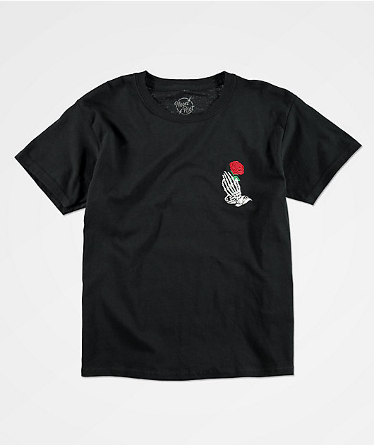 Neon Riot Skeleton Hand camiseta negra para niños