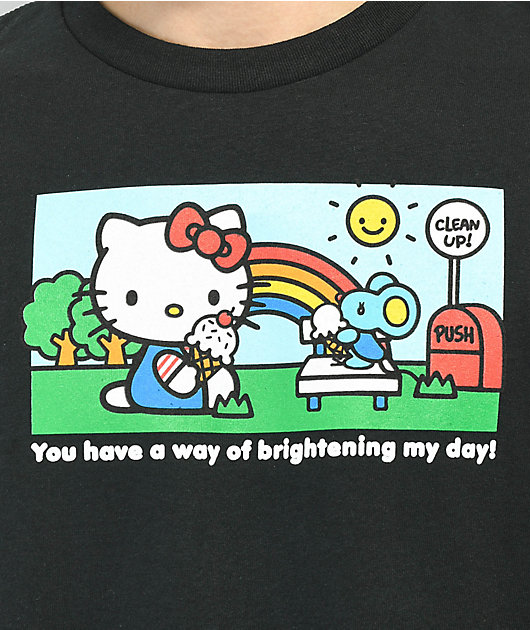 Neon Riot x Hello Kitty Bright Day camiseta negra