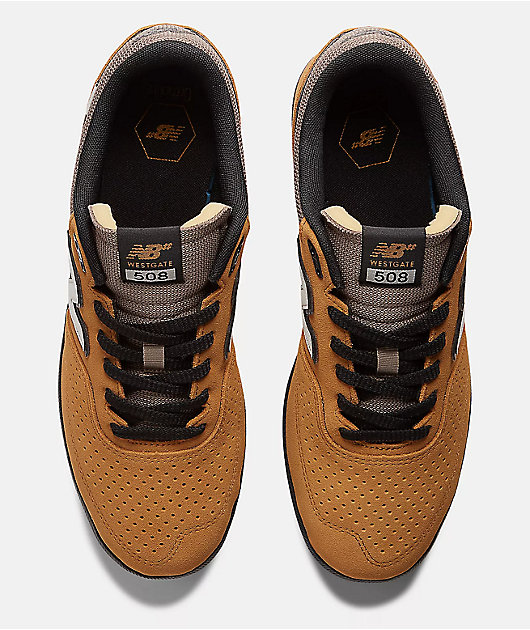 New Balanace Numeric Westgate 508 Caramel & Black Skate Shoes | Zumiez
