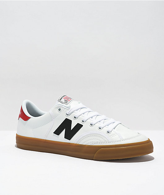 New Balance 212 White & Gum Skate Shoes