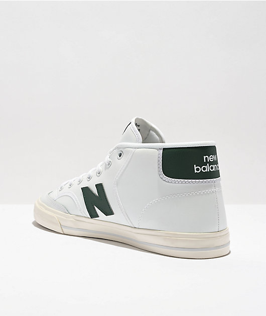 New Balance 213 White & Forest Skate Shoes | Zumiez