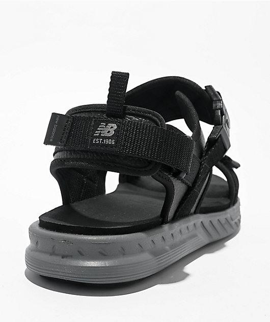 New Balance 600 V2 Black & Castlerock Sandals | Zumiez
