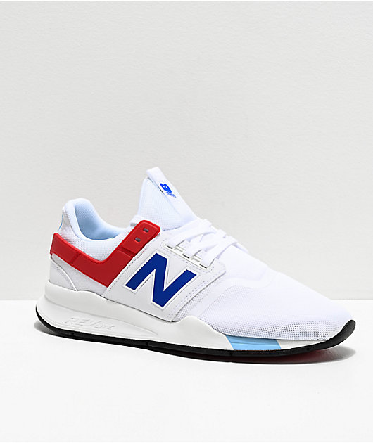 New Balance Lifestyle 247 V2 Munsell zapatos blancos y azul real | Zumiez