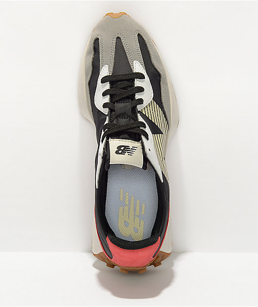 New Balance Lifestyle 327 Black, Grey & Team Red Shoes | Zumiez