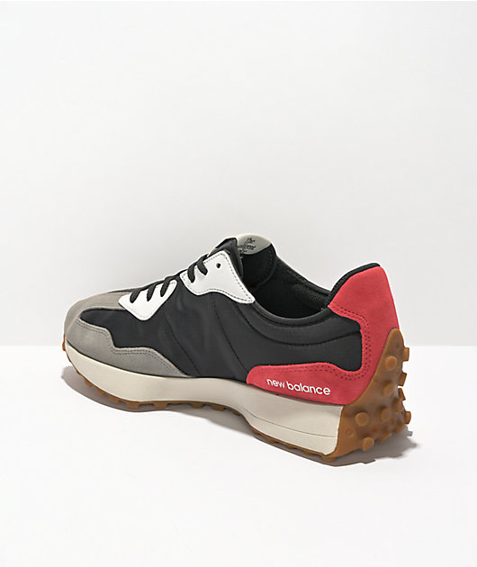New Balance Lifestyle 327 Black, Grey & Team Red Shoes | Zumiez