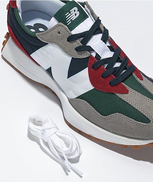 New Balance Lifestyle 327 Marblehead Green Red Shoes Zumiez