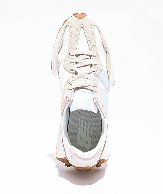 New Balance Lifestyle 327 Moonbeam & Blue Shoes | Zumiez