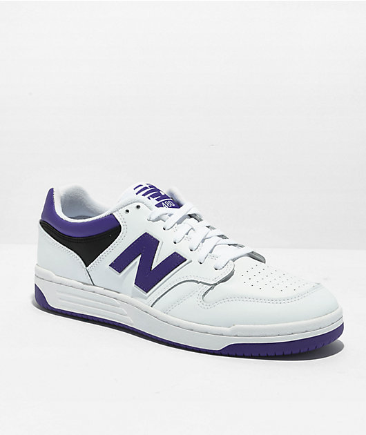 New Balance Lifestyle 480 White, Purple & Black Shoes | Zumiez