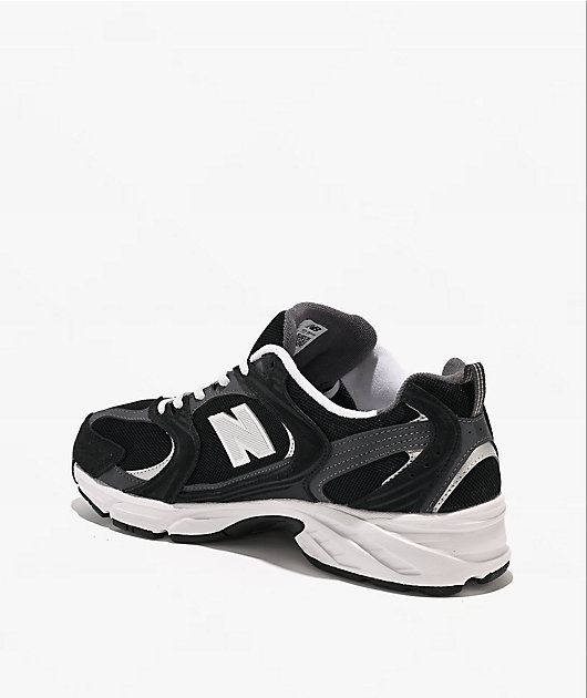 New Balance Lifestyle 530 Black & Silver Metallic Shoes