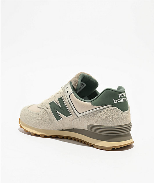 New Balance Lifestyle 574 Calcium, Green, & New Spruce Shoes | Zumiez