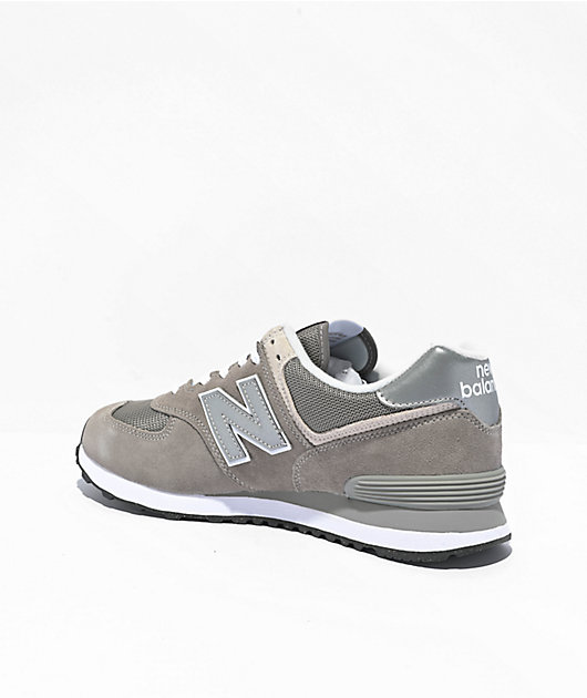 New Balance Lifestyle 574 Grey White Shoes Zumiez