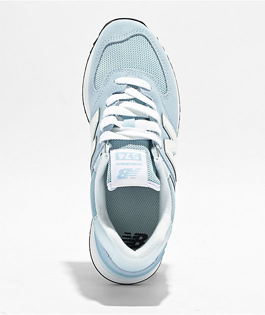 New Balance Lifestyle 574 Light Chrome Blue & White Shoes