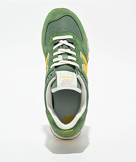 New Balance Lifestyle 574 Mallard Green & Ginger Lemon Shoes