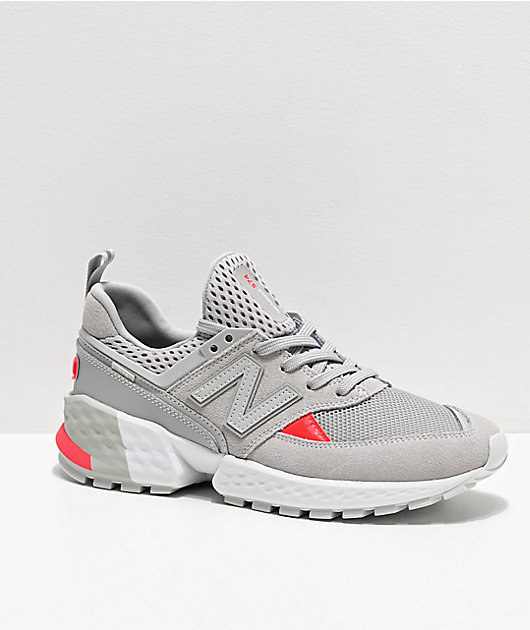 new balance 574 rain cloud/team red