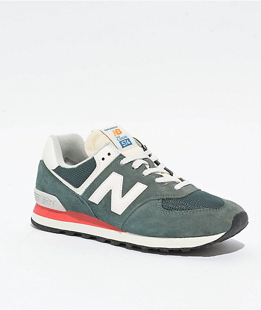 New Balance Lifestyle 574 Spruce & Sea Salt Shoes | Zumiez
