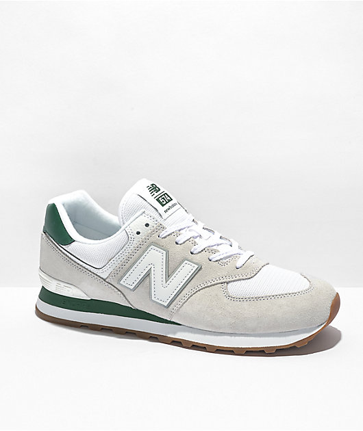 gen Opsplitsen aansporing New Balance Lifestyle 574 White & Green Shoes