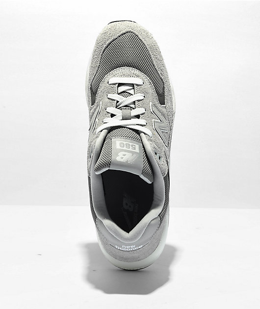 New balance 580 grey white best sale