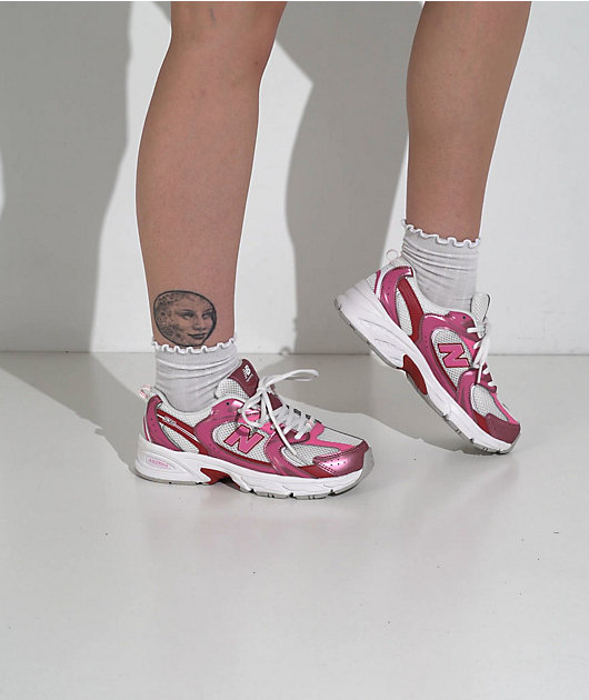 New Balance Lifestyle Kids 530 Valentines Pink Shoes video