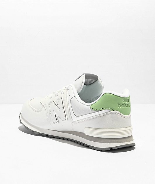 optocht Vermelden Onbeleefd New Balance Lifestyle Kids 574 Reflection White & Avocado Green Shoes