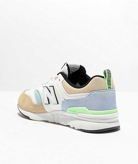 New Balance Lifestyle Kids 997H White & Bright Sky Shoes | Zumiez