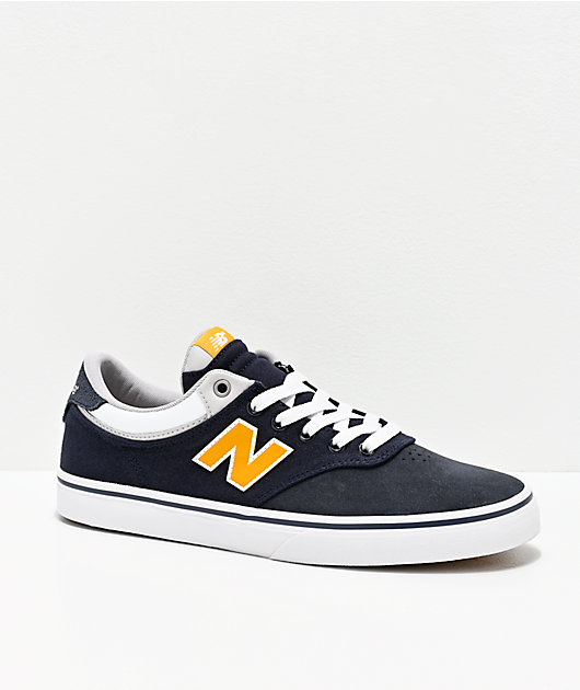 Balance Numeric 255 zapatos de skate azul marino y dorado