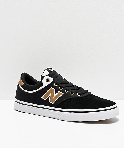 New Balance Numeric 255 zapatos de skate negros, marrones blancos