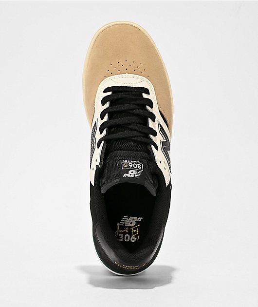 New Balance Numeric 306 Cup Jamie Foy Beige, Black & White Skate