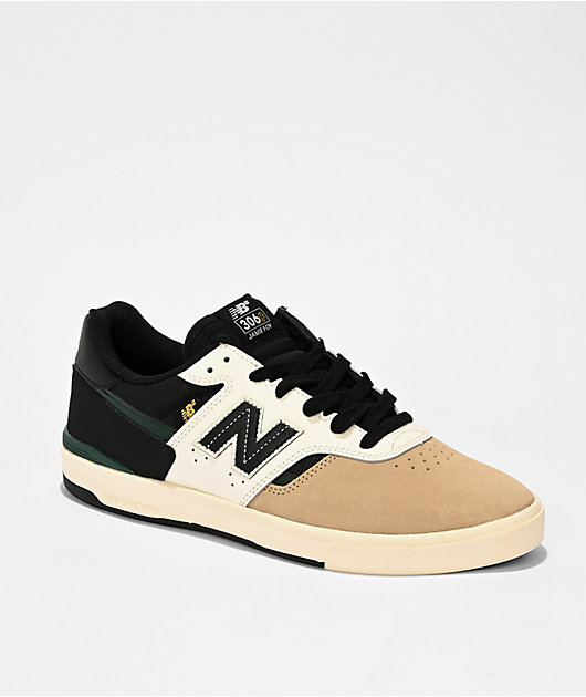 New Balance Numeric 306 Cup Jamie Foy Beige, Black & White Skate