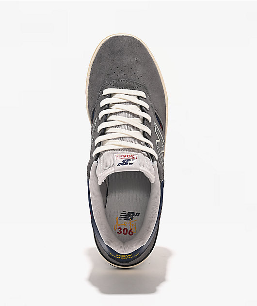 New Balance Numeric 306 Cup Jamie Foy Grey & Navy Skate Shoes