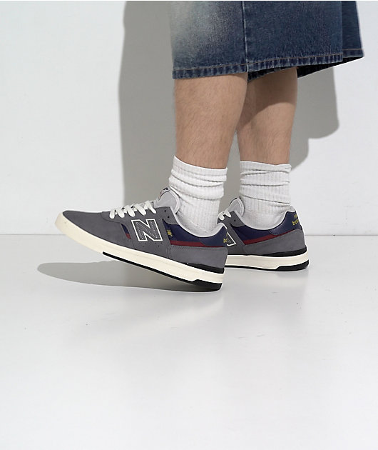 New Balance Numeric 306 Cup Jamie Foy Grey & Navy Skate Shoes video