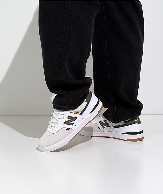 New Balance Numeric 306 Cup Jamie Foy White & Olive Skate Shoes video