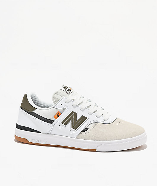 New Balance Numeric 306 Cup Jamie Foy White & Olive Skate Shoes
