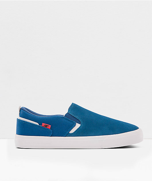 New Balance Numeric 306 Foy Blue & White Slip-On Skate Shoes