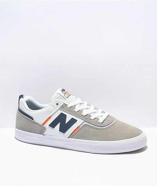 New Balance Numeric 306 Foy Grey, Orange, & Blue Skate Shoes | Zumiez