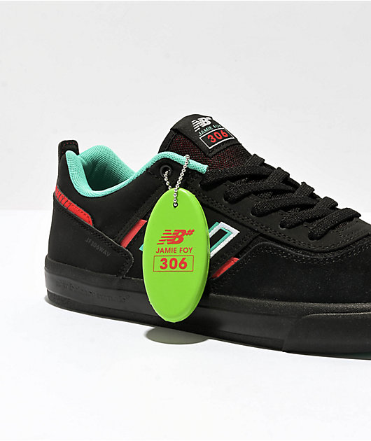 New Balance Numeric 306 Jamie Foy Black Red Skate Shoes