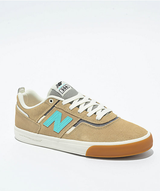 New Balance Numeric 306 Jamie Foy Tan, Teal & Gum Skate Shoes | Zumiez