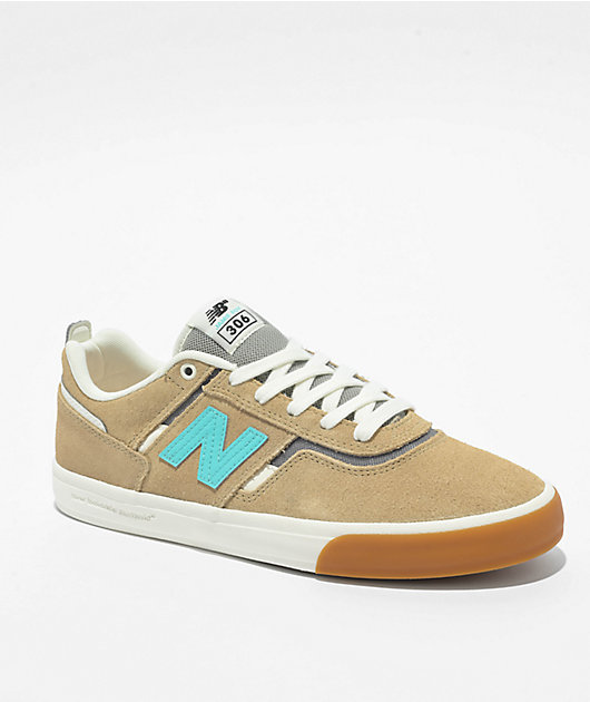 New Balance Numeric 306 Jamie Foy Tan, Teal & Gum Skate Shoes | Zumiez