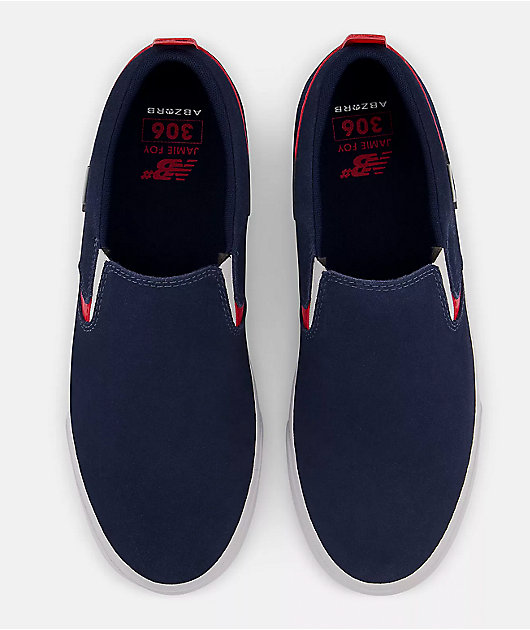 New Balance Numeric 306L Foy Navy & White Slip-On Skate Shoes