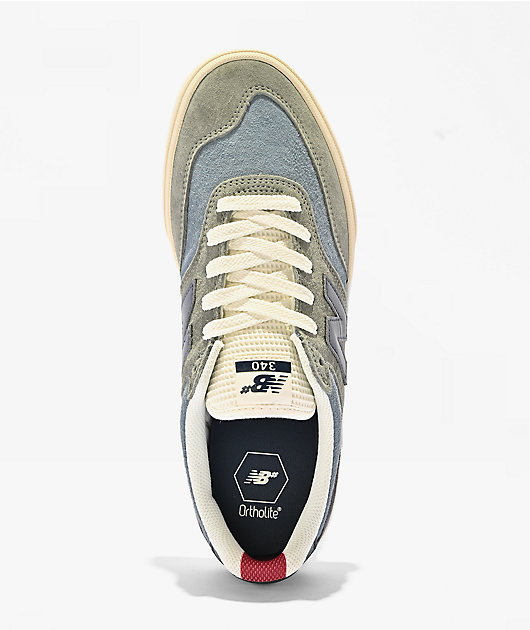 New Balance Numeric 340 Grey & Blue Skate Shoes