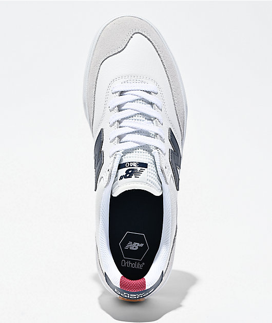 New Balance Numeric 340 White & Navy Skate Shoes